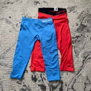 Both pairs of Nike Pro yoga pants
